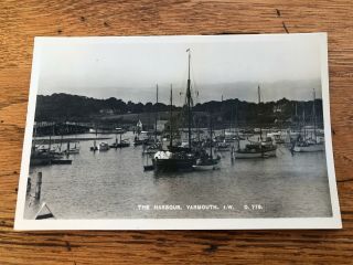 Vintage Photo Postcard.  The Harbour Yarmouth Isle Of Wight.  Number D 779
