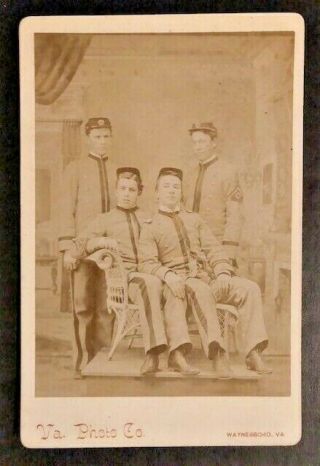 Fishburne Military School Photo Of 4 Cadets Circa 1880 