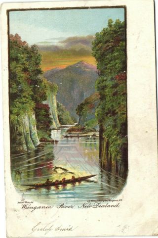 Pc Zealand,  Wanganui River,  Vintage Postcard (b27168)