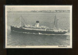 Vintage Postcard Ss Suecia Brittania Ship Ocean Liner