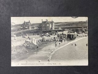 Vintage Postcard: Tp4319: Freshwater Bay Isle Of Wight: Bathing Beach Posted