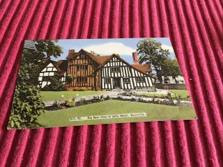 Vintage Post Card The Rear View Of Selly Manor.  Bournville.