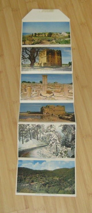Vintage Cyprus Letter Views By Tuck Limassol Kolossi Castle Paphos 1970 Postcard