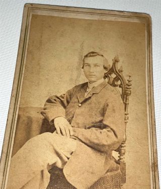 Rare Antique American Civil War Soldier D.  C.  Bettison Louisville,  Ky Cdv Photo