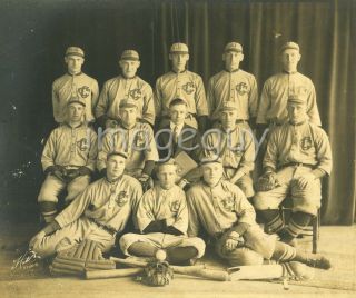 Early Baseball Team with CC on Their Uniforms - Photograph Taken by Hill Studio 3