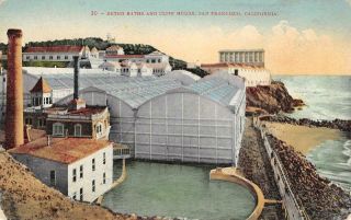 Sutro Baths & Cliff House San Francisco California C1910s Vintage Postcard