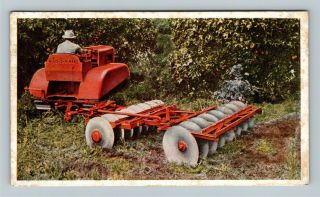 Allis - Chalmers Plow Model " M " Tractor Farm Advertisement Vintage C1939 Postcard