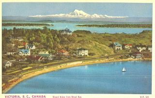 Vintage Postcard - Victoria,  B.  C.  Canada,  Mount Baker From Shoal Bay