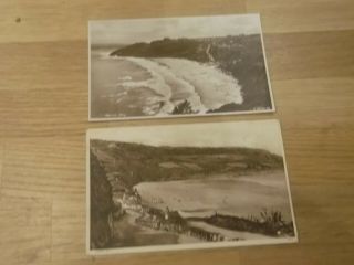 2 Old Postcards Of Carbis Bay Cornwall
