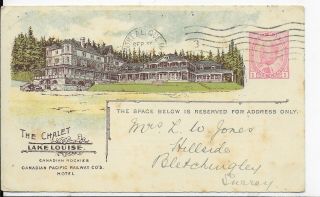 Vintage Postcard,  Canadian Pacific Railway " The Chalet,  Lake Louise " Canada,  1912