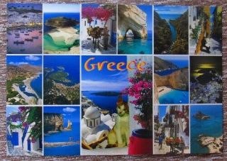 Greek Old Photo Postcard 15 Images Multiview Greece Island And More
