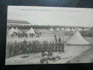 An Old Post Card: British Army Camp In French Front,  Ww1,  France.  B2