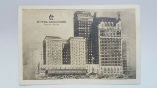 1940 Hotel Adolphus Dallas Texas Advertisement Old Vintage Postcard A3