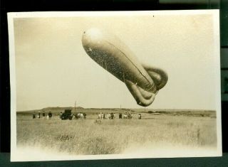 Vintage Photo Observation Balloon Whitecliffe 1928 Isle Of Wight Military Army