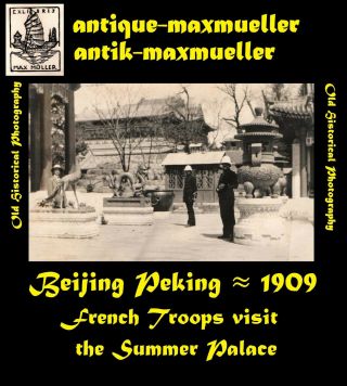 China Beijing Peking French Troops Visit Summer Palace Orig.  Photo 1909