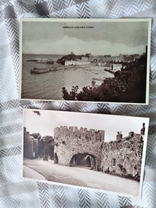 7 Old Postcards Tenby - St.  Mary 