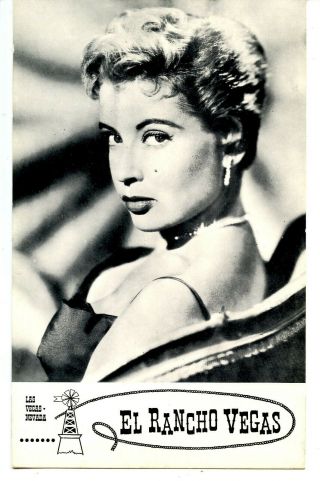 El Rancho Vegas - Nevada - Gloria Dehaven Entertainer - Vintage Advertising Postcard