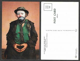 Old Clown Postcard - Emmett Kelly As Weary Willie
