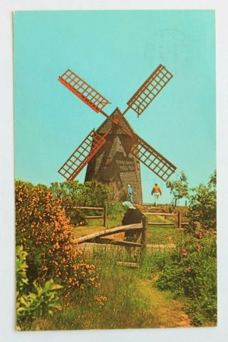 Postcard The Old Mill,  Nantucket Island,  Ma 1969