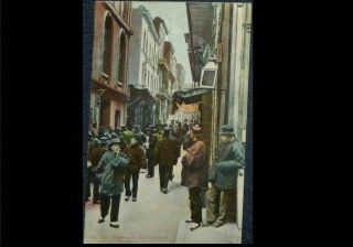 Usa San Francisco Chinatown Street Scene Old Ppc 1909