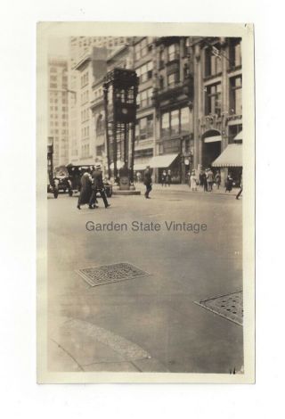 5th Avenue First Traffic Signal Tower Midtown Manhattan Nyc Photo 1924