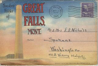 Great Falls,  Montana Vintage Souvenir Postcard Folder,  1937,  A.  C.  M.  Smelter,