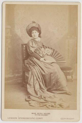 Stage Cabinet Photo - Myra Holme In " The Colonel ",  Wife Of Sir Arthur Wing Pinero