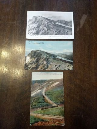 Vintage Colorado Railroad Postcards Summit Of Mt.  Mcclellan,  Co