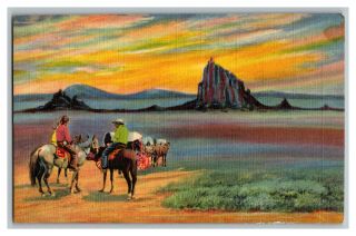 Shiprock Mexico Vintage Standard View Postcard