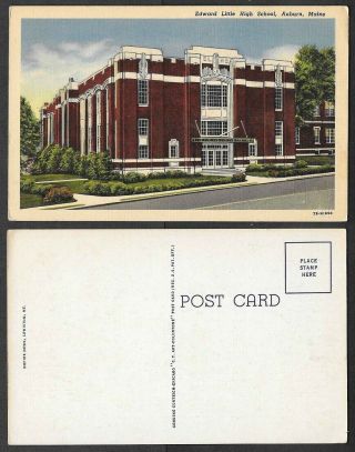 Old Maine Postcard - Auburn - Edward Little High School