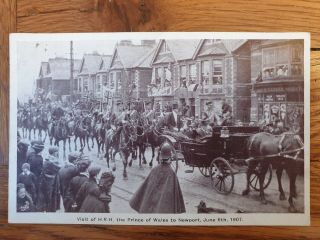 Visit Of H.  R.  H.  Prince Of Wales - Newport - June 6th 1907 - Old Postcard 291