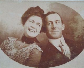 Greensboro Maryland Vintage Cabinet Photo C.  1900 Happy Couple In Love H.  L.  Cohee