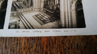1900 ' S STEREOVIEW STEREO CARD - LIMBURG CATHEDRAL LAHNTAL QUERSCHIFF GERMANY 3