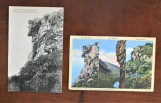 2 Vintage Postcards - Hampshire " Old Man Of The Mountain "