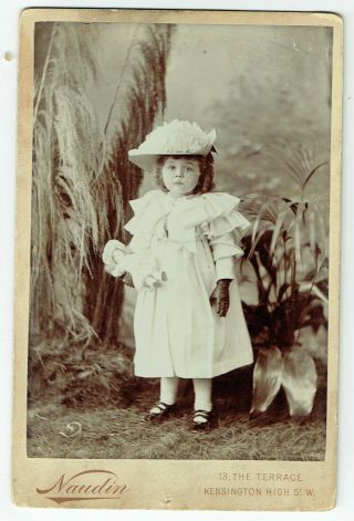 Victorian Cabinet Photo Small Girl Holding Doll London Photographer
