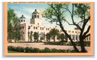 Vintage Postcard 1954 Los Angeles Ca Terminal Annex Post Office Building