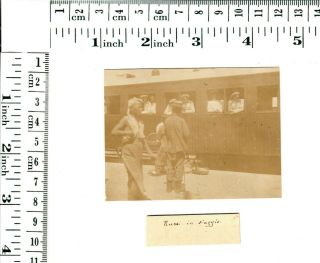 China photo Tianjin Tientsin Railway Station Russian Officers - orig ≈ 1909 2