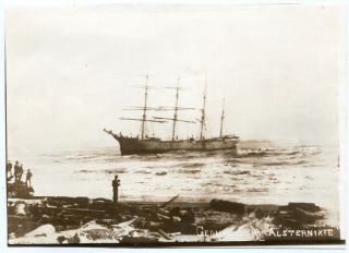 Photo - 7 X 5 " Bark Alsternixe Ship Wreck 1903 Peacock Spit Washington Boat W39