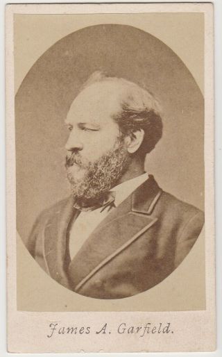 Cdv Photo James A.  Garfield - President Of U.  S.  1881 - Assassinated