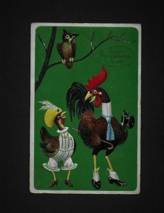 Vintage Nash Easter Themed Postcard Chantecler Series No 21 Oh John So Sudden