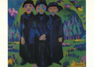 The Three Old Women 1925 Alten Frauen Art Postcard Artists Signed Pc Paint Ernst