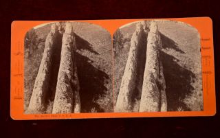 Union Pacific Railroad The Devils Slide Stereoview By J.  J Reilly Photographer
