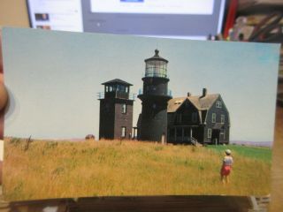 Vintage Old Massachusetts Postcard Gay Head Lighthouse At Martha 