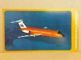 Vintage Postcard Braniff International One - 11 Fastback Twin Jet Unposted