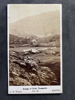 Victorian Carte De Visite Cdv: Scene: Bridge Of Turk,  Trossachs: Wilson Aberdeen