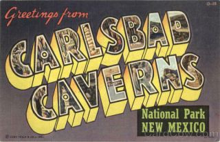 Greetings From Carlsbad Caverns National Park,  Nm Large Letter Mexico Vintage