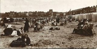 Old Vintage Postcard Of Margate Sands Real Photo 1924