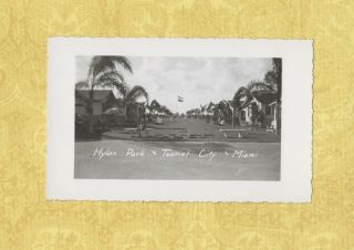 Fl Miami Tourist City 1940 - 50s Vintage Rppc Real Photo Postcard Hylan Park Homes