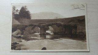 Postcard Dinas Mawddwy,  Old Coach Bridge,  Merionethshire.