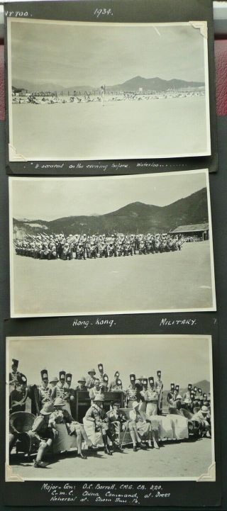 Hong Kong 1934 Military Tattoo At Sham Shui Po X3 Photographs - See